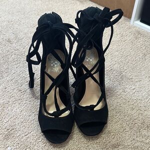 Vince Camuto Women's Black Lace-Up Heels